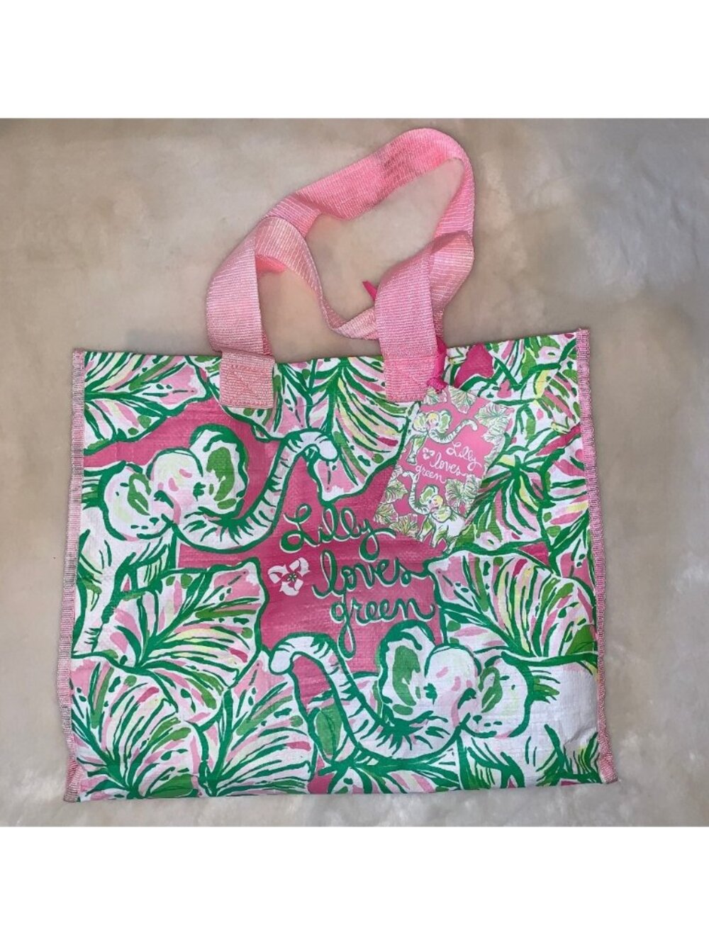 Lilly Pulitzer Reusable Shopping Bag boho chic beach summer casual